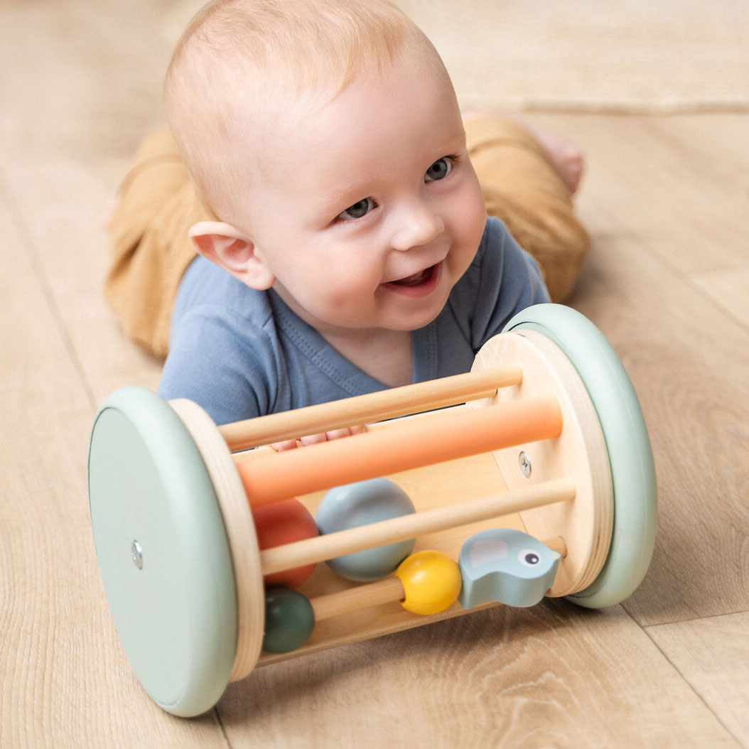 done by deer ダンバイディア 木製知育玩具 ローリングアクティビティミラー ( バーディ )