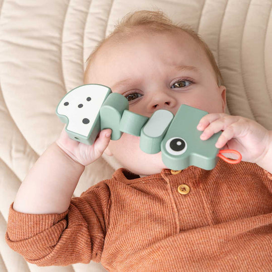 done by deer ダンバイディア 木製知育玩具 ツイスト＆ターントイ ( クロコグリーン )