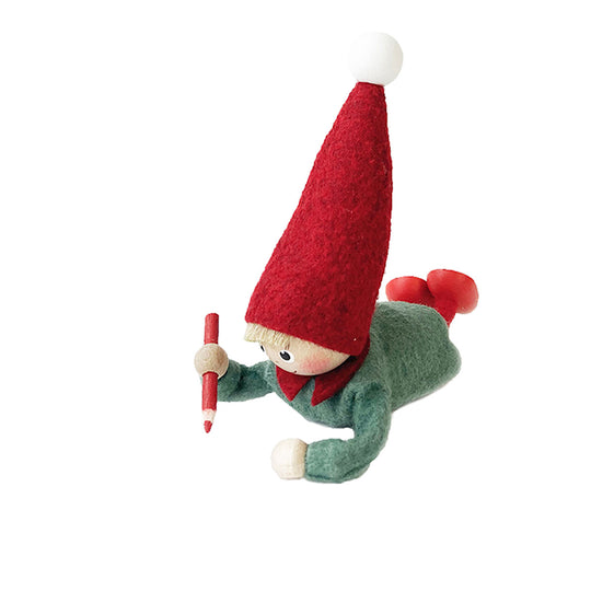 NORDIKA nisse ノルディカ ニッセ クリスマス 木製人形 ( 落書きをする男の子 / Joy to the world )