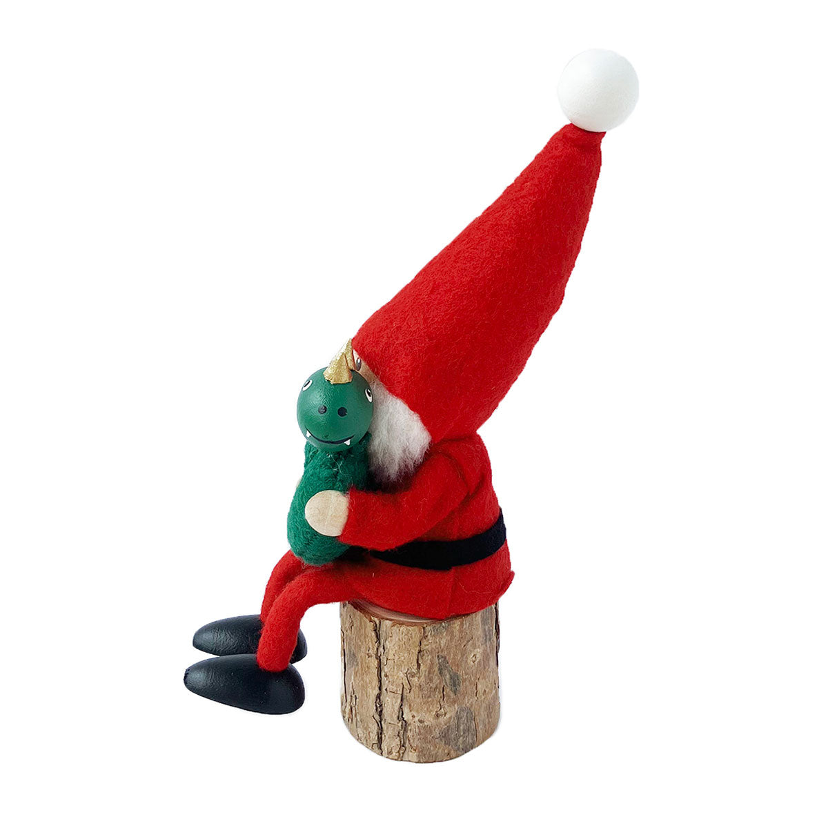 【2023新作】NORDIKA nisse ノルディカ ニッセ クリスマス 木製人形 ( ドラゴンを抱えたサンタ )｜北欧雑貨