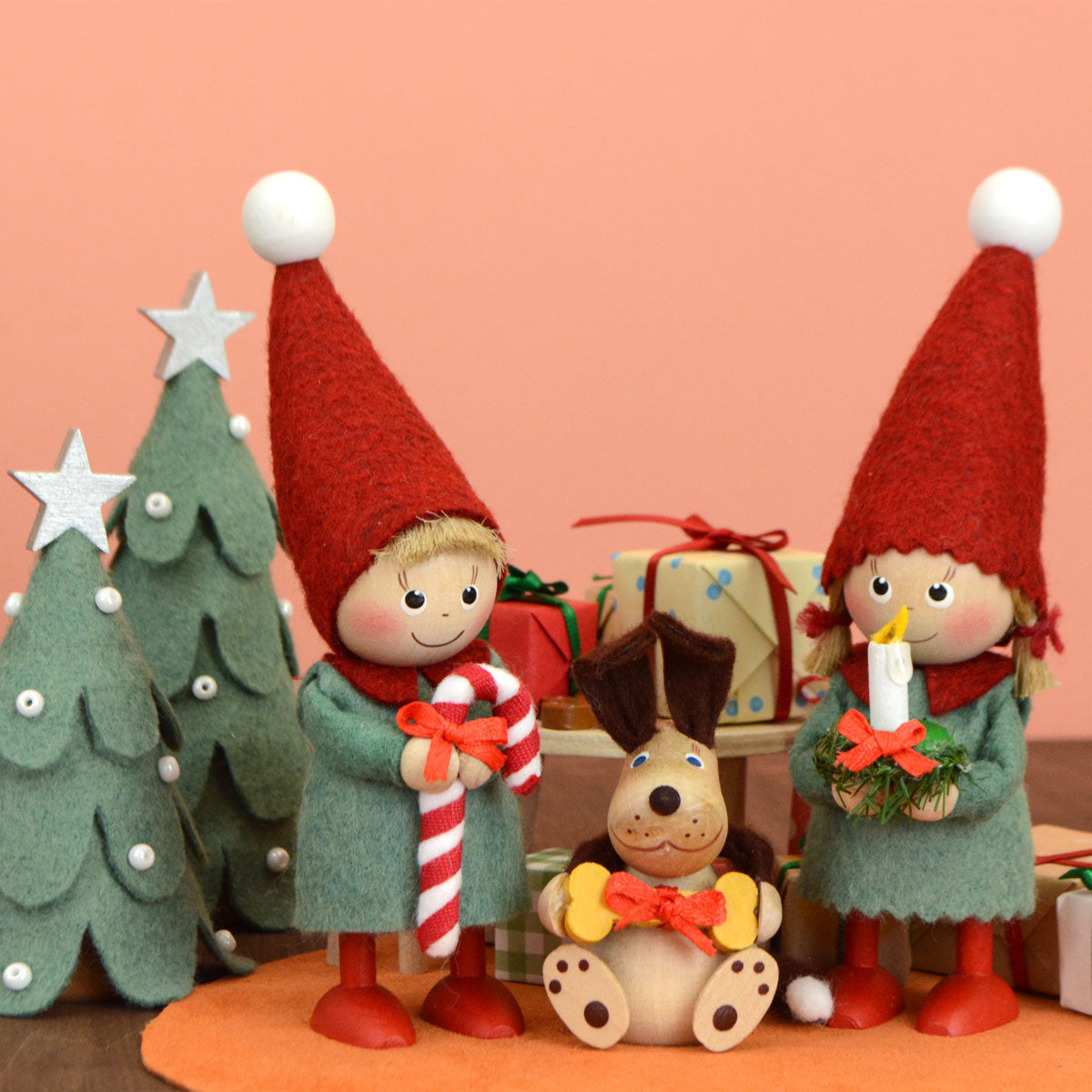 【予約】【2023新作】NORDIKA nisse ノルディカ ニッセ クリスマス 木製人形（スノーフェルトツリー / S ）