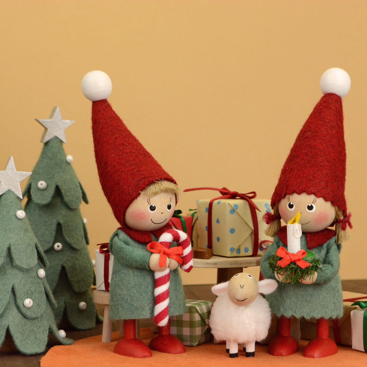 【予約】【2023新作】NORDIKA nisse ノルディカ ニッセ クリスマス 木製人形（スノーフェルトツリー / L ）