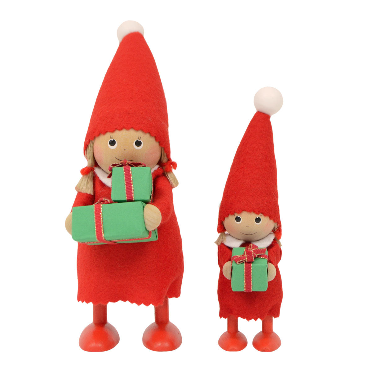 【新作】NORDIKA nisse ノルディカ ニッセ クリスマス 木製人形（プレゼントを持った女の子 / ビックノルディカ ）