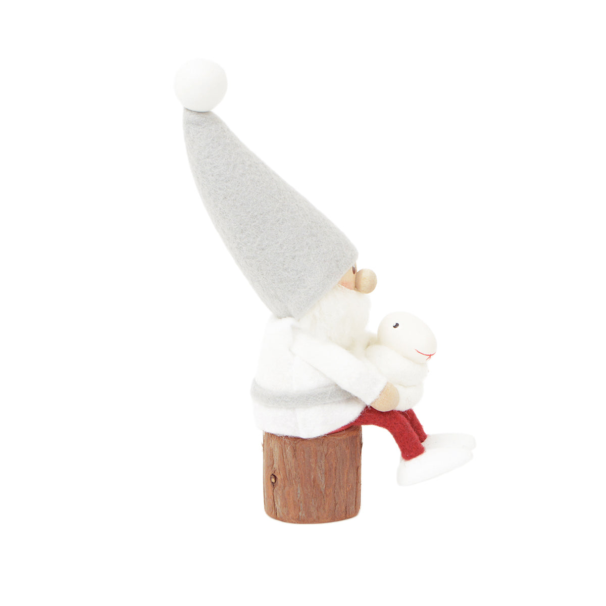 ノルディカニッセ　ヘビを抱えたサンタ＆スツール NORDIKA nisse ノルディカ ニッセ クリスマス 木製人形 ( ヘビを抱えた