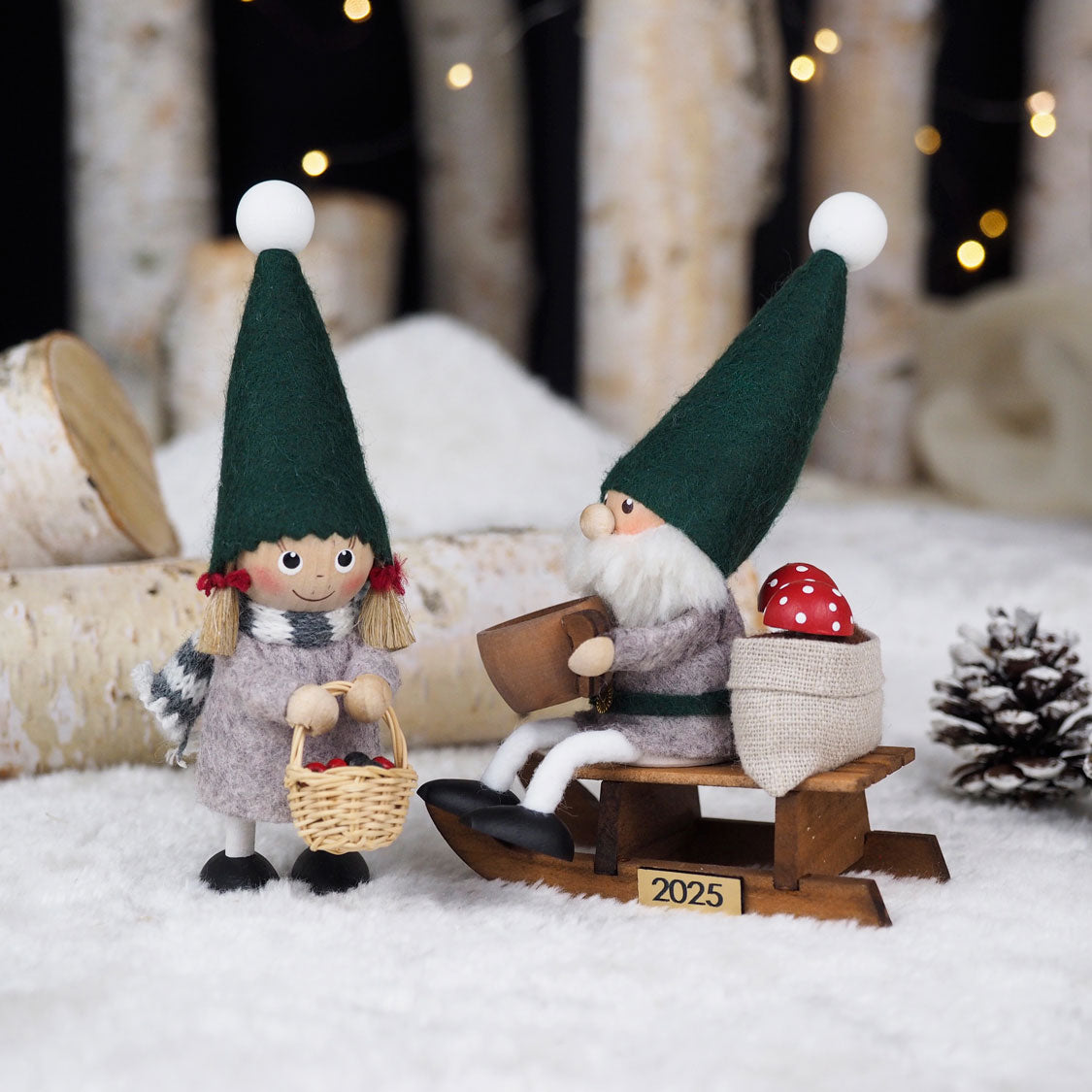 NORDIKA nisse ノルディカ ニッセ クリスマス 木製人形 ( ベリー摘みの
