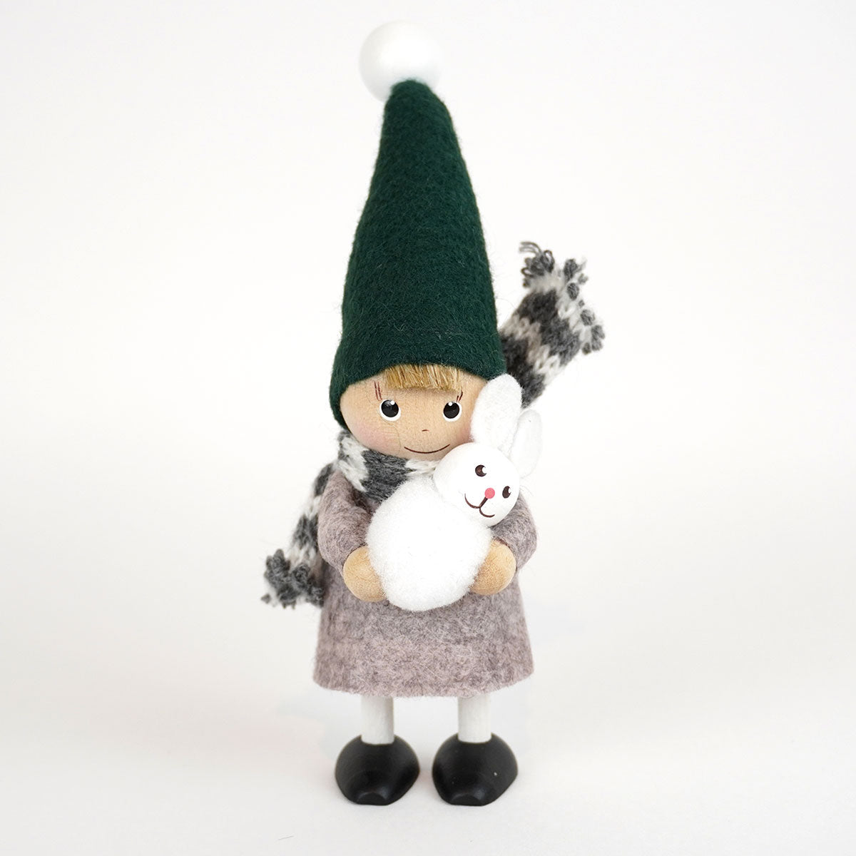 【予約】【2025新作】NORDIKA nisse ノルディカ ニッセ クリスマス 木製人形 ( ウサギを抱えた男の子 / Nordic Forest )