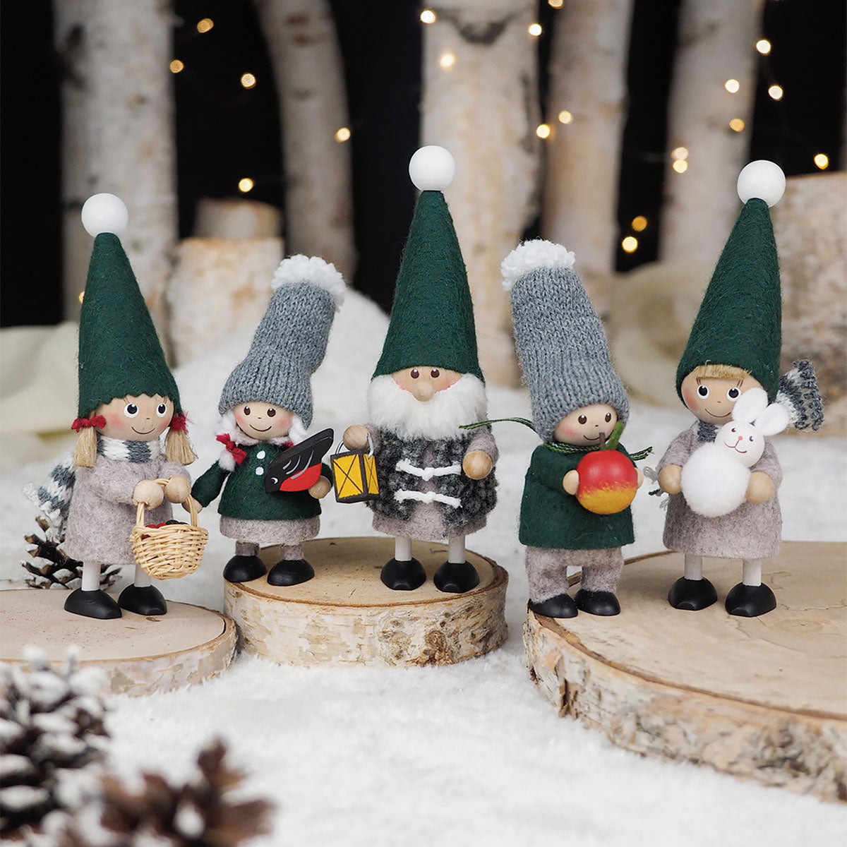 NORDIKA nisse ノルディカ ニッセ クリスマス 木製人形 ( 小鳥と話す