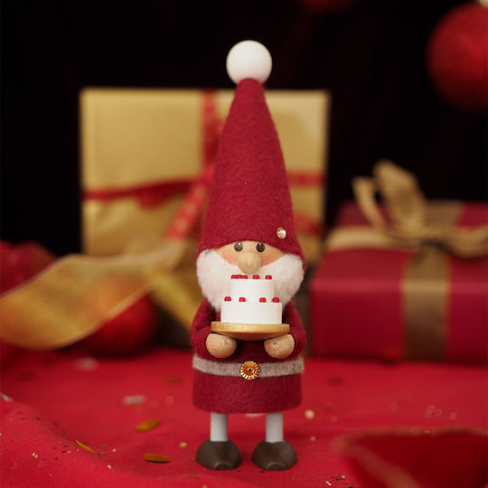 【予約】【2025新作】NORDIKA nisse ノルディカ ニッセ クリスマス 木製人形 ( ケーキを持ったサンタ / 20th Celebration )