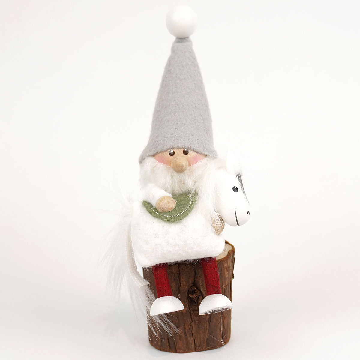 【予約】【2025新作】NORDIKA nisse ノルディカ ニッセ クリスマス 木製人形 ( 馬を抱えたサンタ / サイレントナイト )