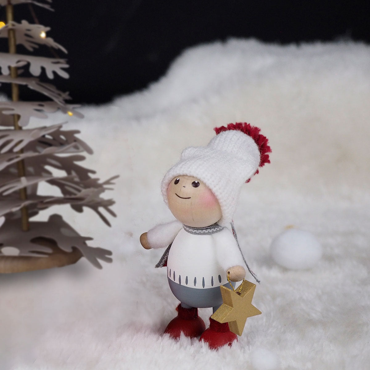 【予約】【2025新作】NORDIKA nisse ノルディカ ニッセ クリスマス 木製人形 ( 星を見上げる男の子 )