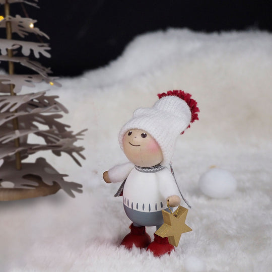 【2025新作】NORDIKA nisse ノルディカ ニッセ クリスマス 木製人形 ( 星を見上げる男の子 )