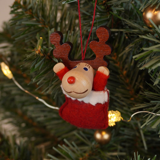 【2025新作】NORDIKA nisse ノルディカ ニッセ クリスマスオーナメント ( トナカイ / 靴下レッド )
