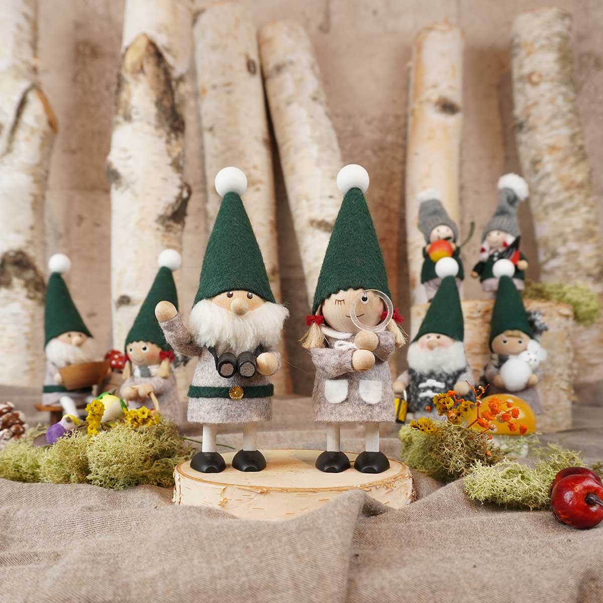 【2025新作】【北欧雑貨オリジナル】NORDIKA nisse ノルディカ ニッセ クリスマス 木製人形 ( 森を冒険するニッセ / Nordic Forest  )