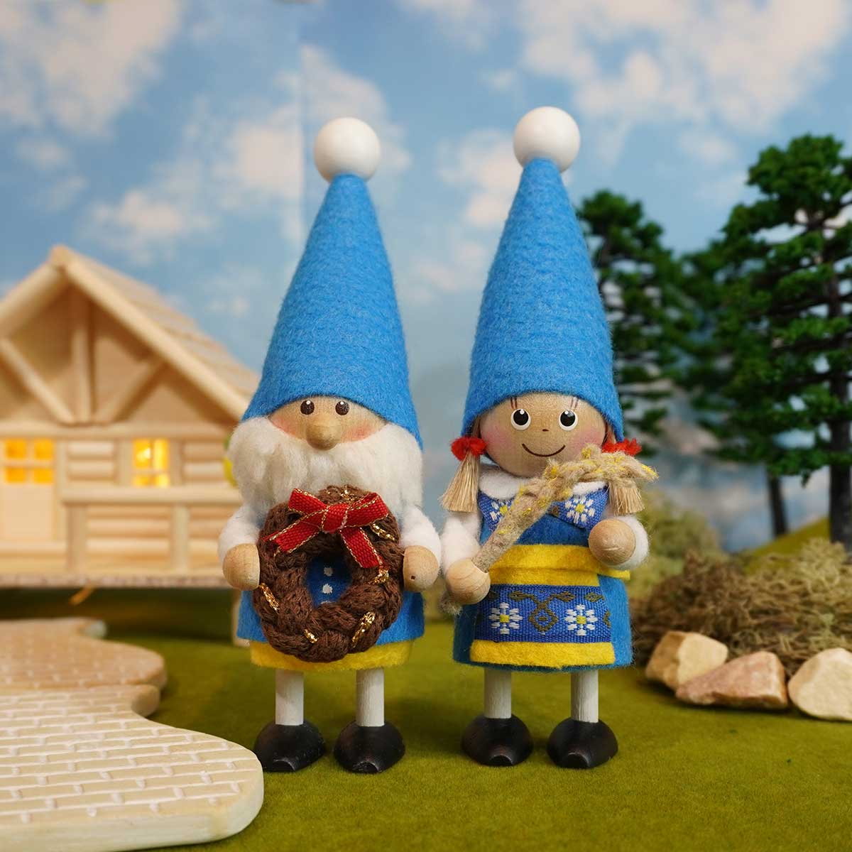 【2025新作】【北欧雑貨オリジナル】NORDIKA nisse ノルディカ ニッセ クリスマス 木製人形 ( 森の収穫を祝うニッセ )