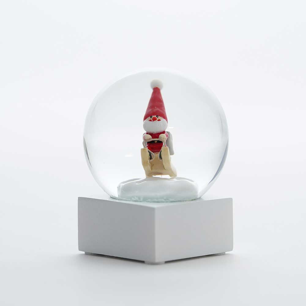 【予約】【2025新作】NORDIKA nisse ノルディカ ニッセ クリスマス スノードーム（ ミニ / そりに乗ったサンタ / レッド ）