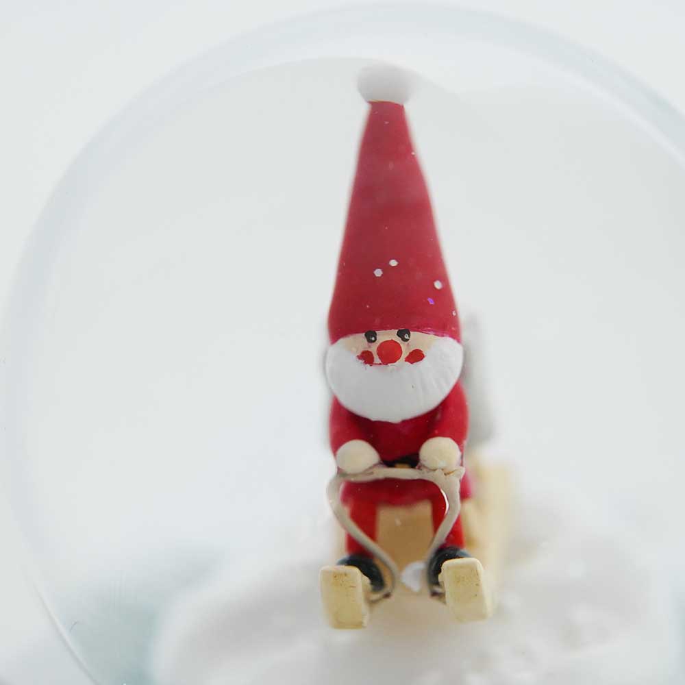 【予約】【2025新作】NORDIKA nisse ノルディカ ニッセ クリスマス スノードーム（ ミニ / そりに乗ったサンタ / レッド ）