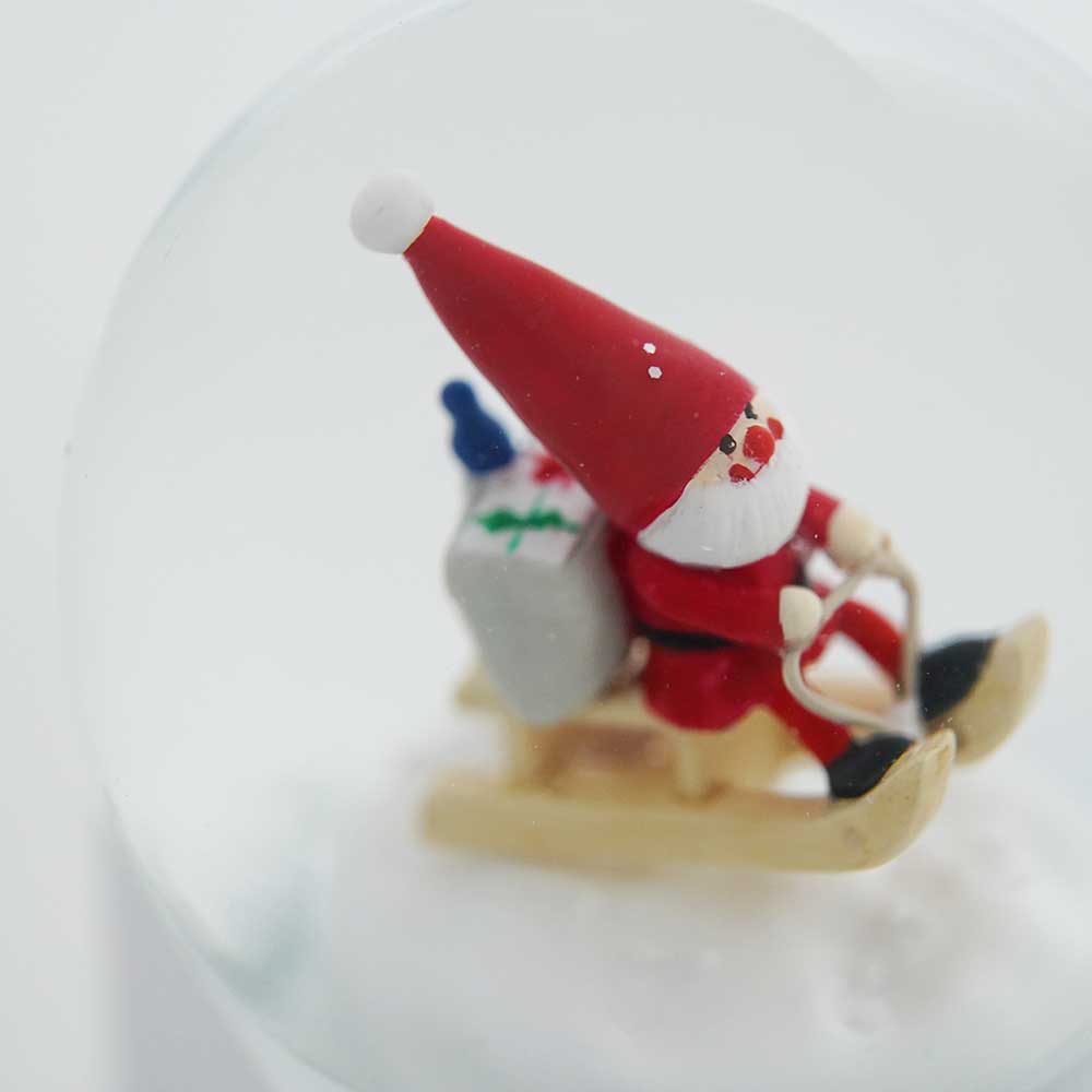 【予約】【2025新作】NORDIKA nisse ノルディカ ニッセ クリスマス スノードーム（ ミニ / そりに乗ったサンタ / レッド ）