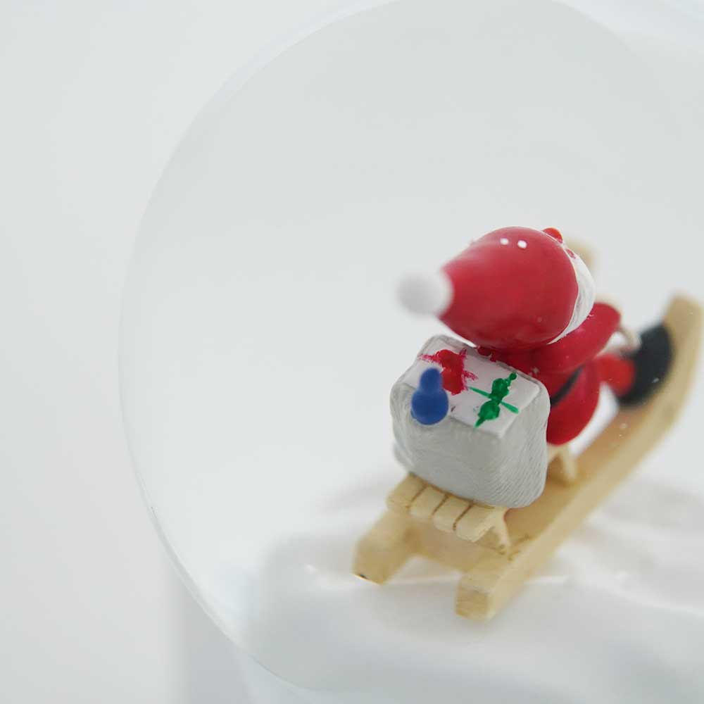 【予約】【2025新作】NORDIKA nisse ノルディカ ニッセ クリスマス スノードーム（ ミニ / そりに乗ったサンタ / レッド ）