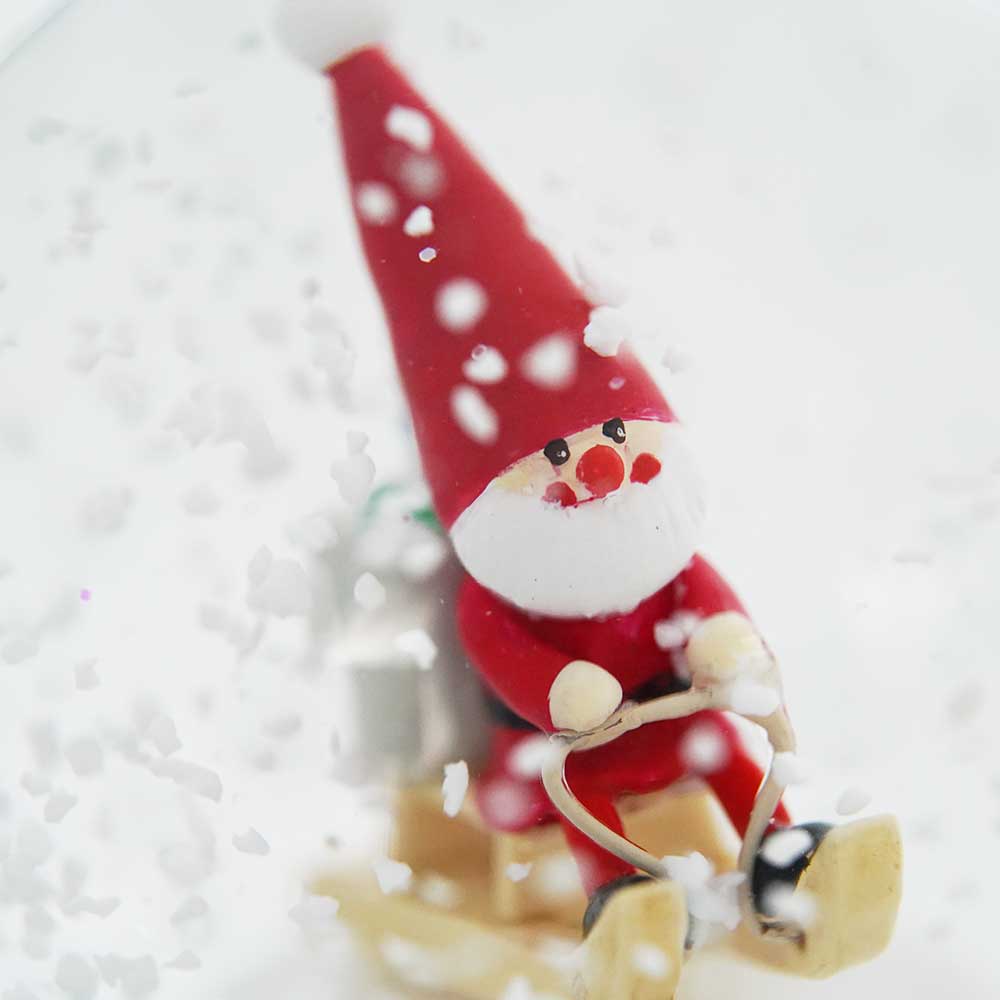 【予約】【2025新作】NORDIKA nisse ノルディカ ニッセ クリスマス スノードーム（ ミニ / そりに乗ったサンタ / レッド ）