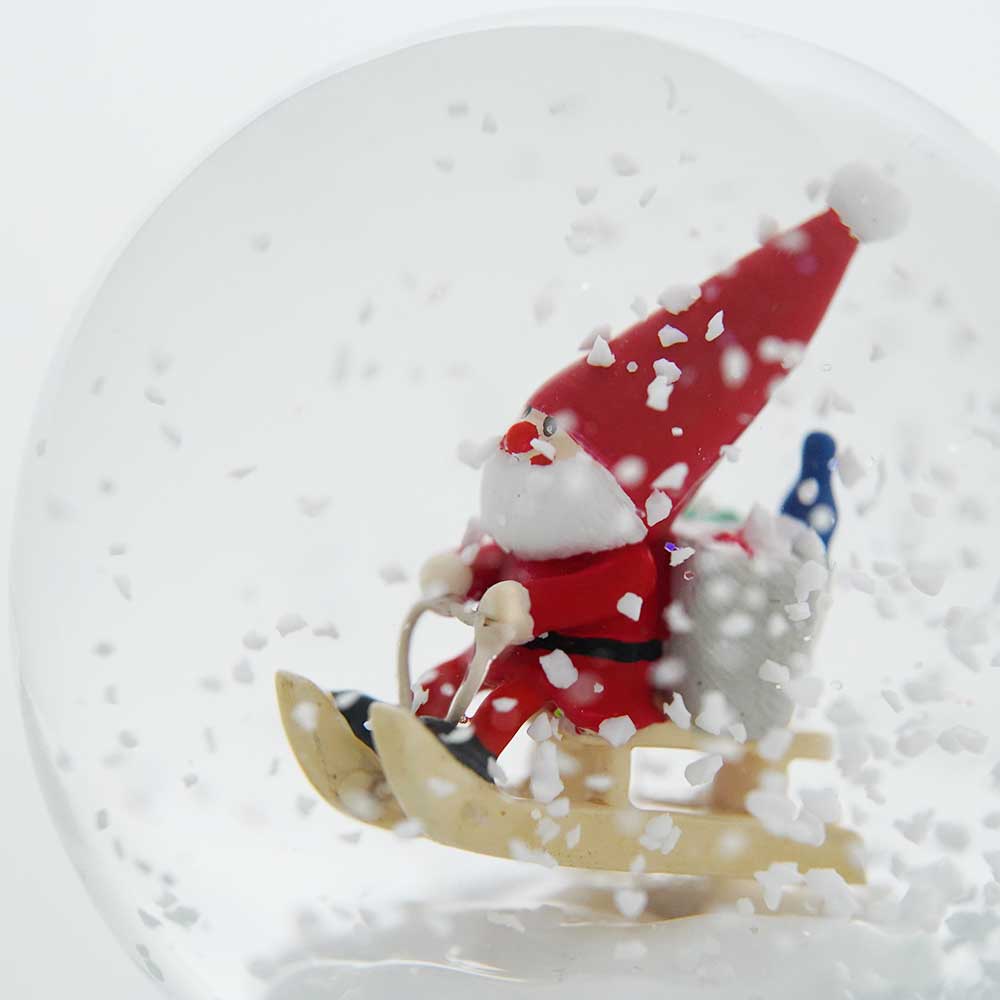 【予約】【2025新作】NORDIKA nisse ノルディカ ニッセ クリスマス スノードーム（ ミニ / そりに乗ったサンタ / レッド ）