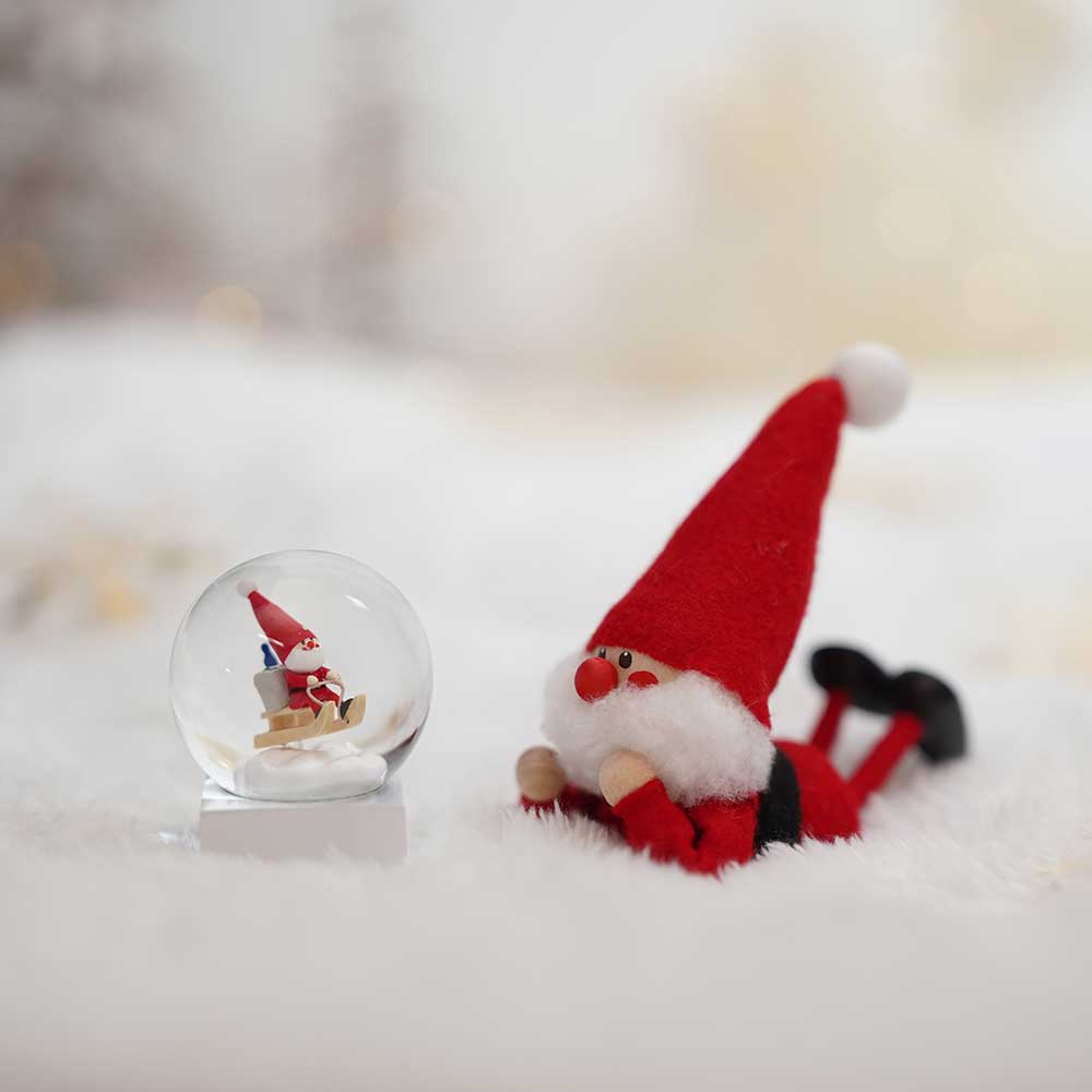 【予約】【2025新作】NORDIKA nisse ノルディカ ニッセ クリスマス スノードーム（ ミニ / そりに乗ったサンタ / レッド ）