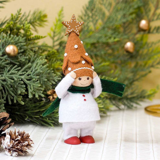 【ノルディカ公式ショップ限定】NORDIKA nisse ノルディカ ニッセ クリスマス 木製人形 ( ツリー帽子の男の子 / ジンジャークッキー )