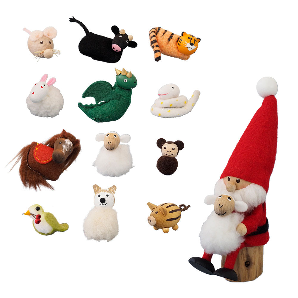 【数量限定】NORDIKA nisse ノルディカ ニッセ クリスマス 木製人形 干支セット