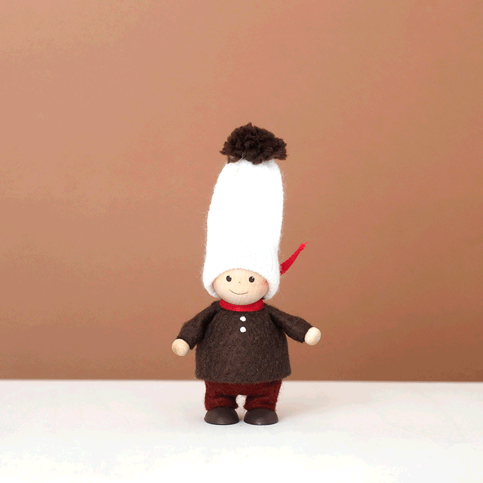 NORDIKA nisse ノルディカ ニッセ クリスマス 木製人形 ( Melty Seriesニット帽の男の子 ＆ ハートセット )