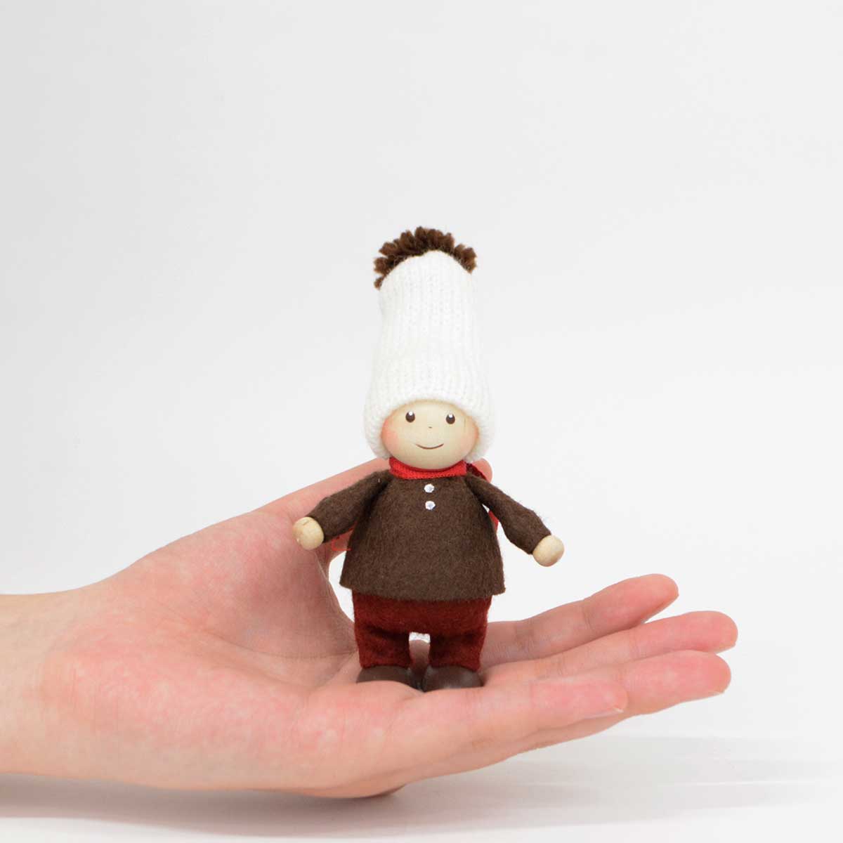 NORDIKA nisse ノルディカ ニッセ クリスマス 木製人形 ( Melty Seriesニット帽の女の子＆男の子 ＆ ハートセット )