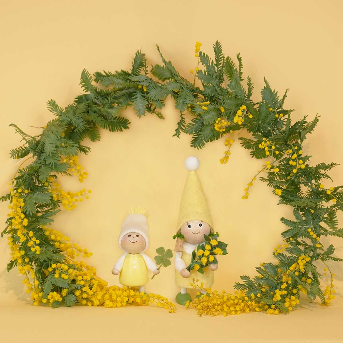 NORDIKA nisse ノルディカ ニッセ クリスマス 木製人形 ( ミモザを持っ