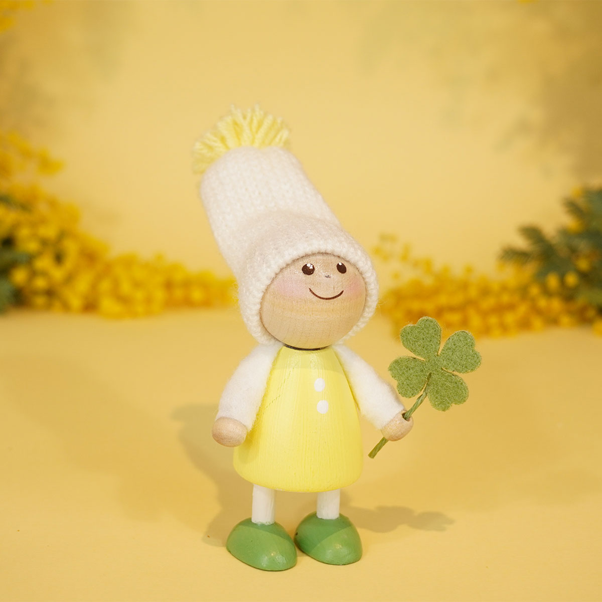 【予約】NORDIKA nisse ノルディカ ニッセ クリスマス 木製人形 ( クローバーを持った小さな男の子 / Spring Series )