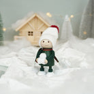 【2026新作】NORDIKA nisse ノルディカ ニッセ クリスマス 木製人形 雪遊びをする男の子
