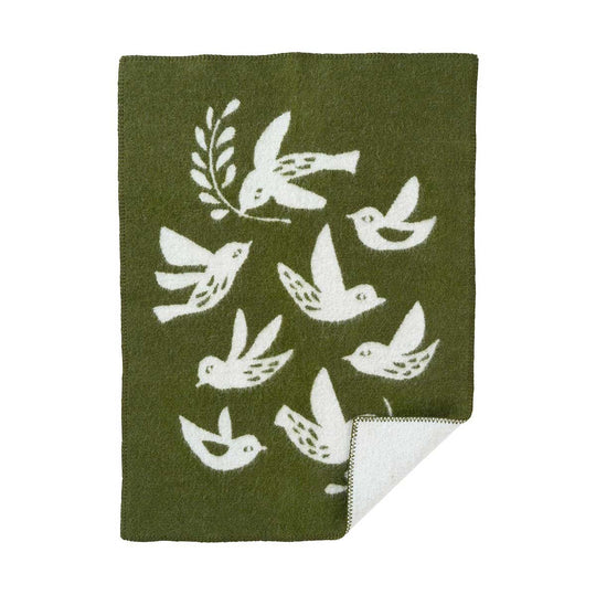 KLIPPAN クリッパン ウール ミニブランケット  ( ネスティング / 65×90cm / ディープグリーン )