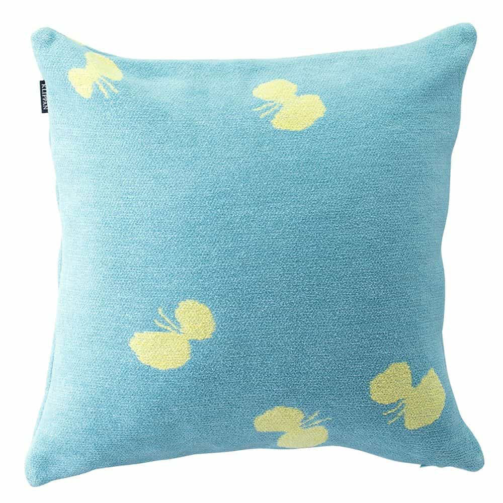KLIPPAN クリッパン シュニールコットン クッションカバー CHOUCHO ( 45×45cm / ブルー&イエロー )