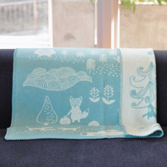 KLIPPAN クリッパン ライトコットン ミニブランケット リトルベア ( 70×90cm / ブルー )