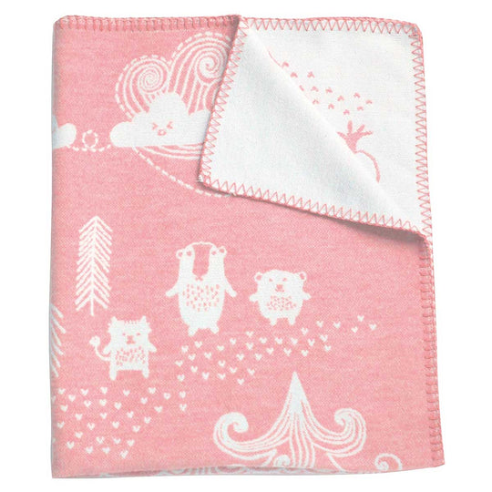 KLIPPAN クリッパン ライトコットン ミニブランケット リトルベア ( 70×90cm / ピンク )