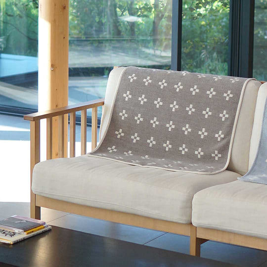 KLIPPAN クリッパン シュニールコットン ミニブランケット シャーンスンド ( 70×90cm / エクリュ )