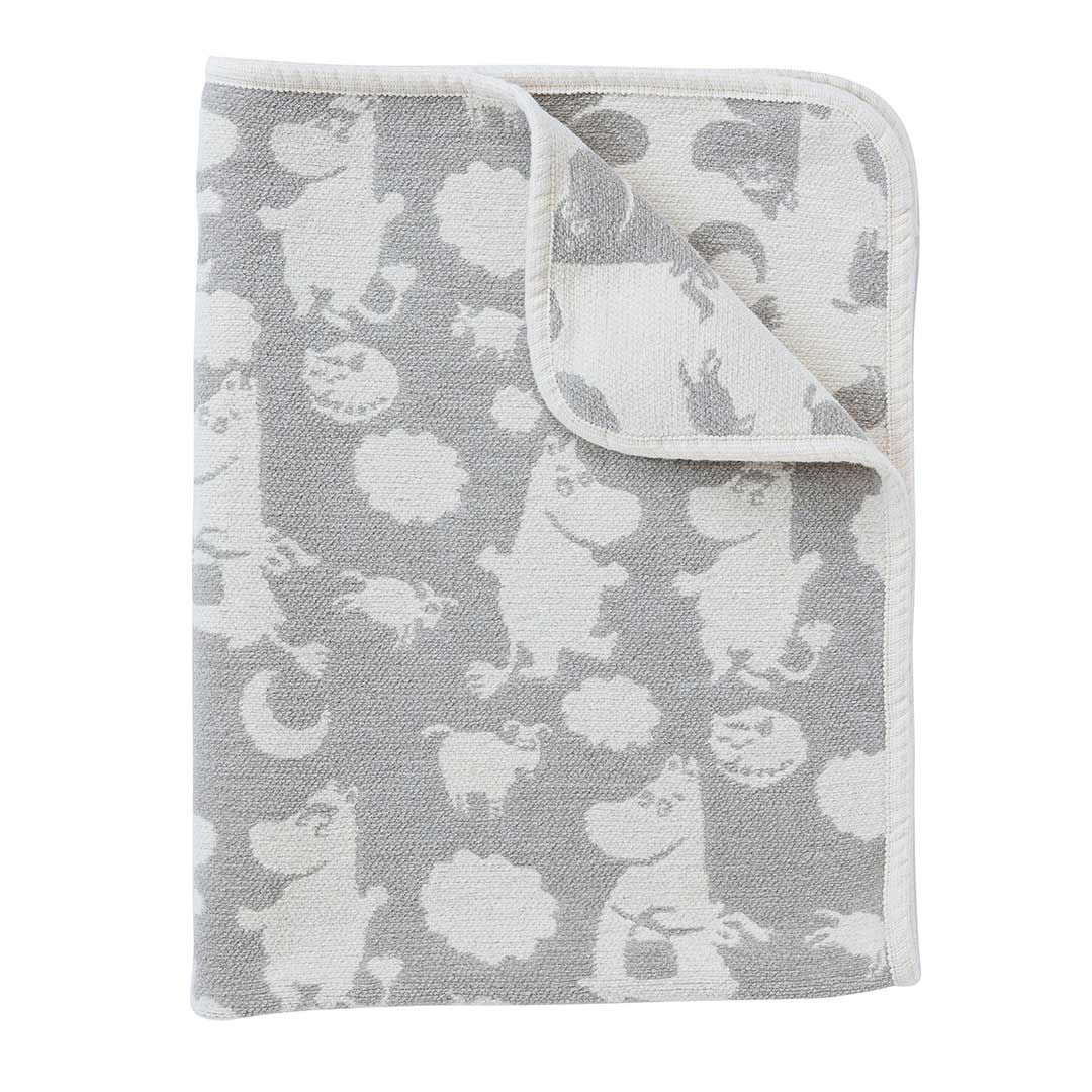 Moomin ムーミン KLIPPAN クリッパン シュニールコットン ミニブランケット ピルビ＆ムーミン ( 70×90cm / エクリュ )