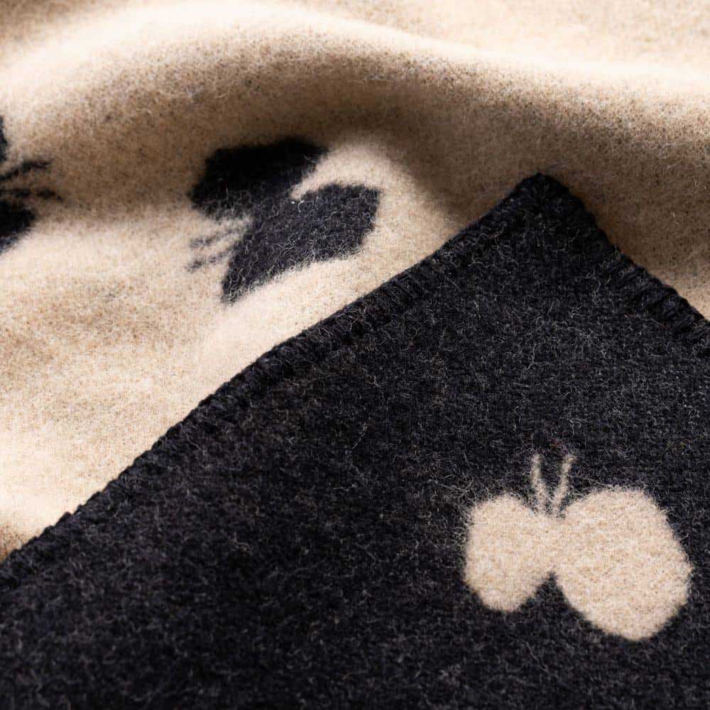 KLIPPAN クリッパン ウールハーフブランケット CHOUCHO ( 90×130cm / ブラック )