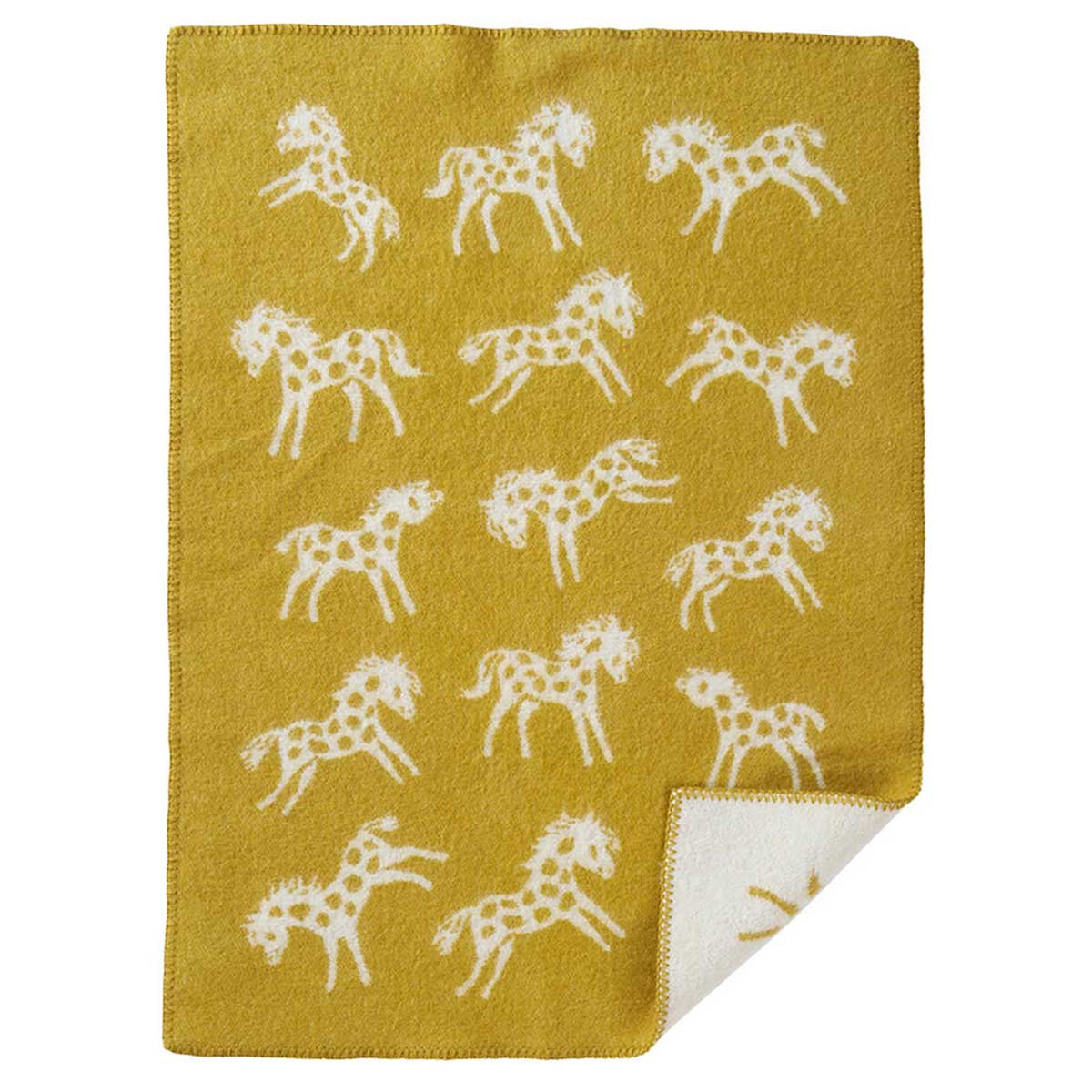 KLIPPAN クリッパン ウールミニブランケット ポニー  ( 65×90cm / イエロー )