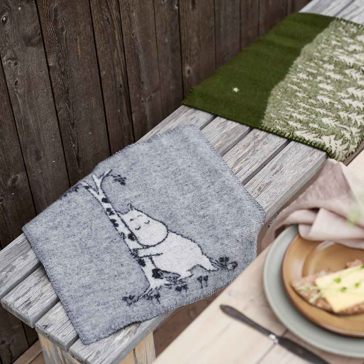 Moomin ムーミン KLIPPAN クリッパン シートブランケット ( ムーミン ツリーハグ / 43×43cm / グレー )