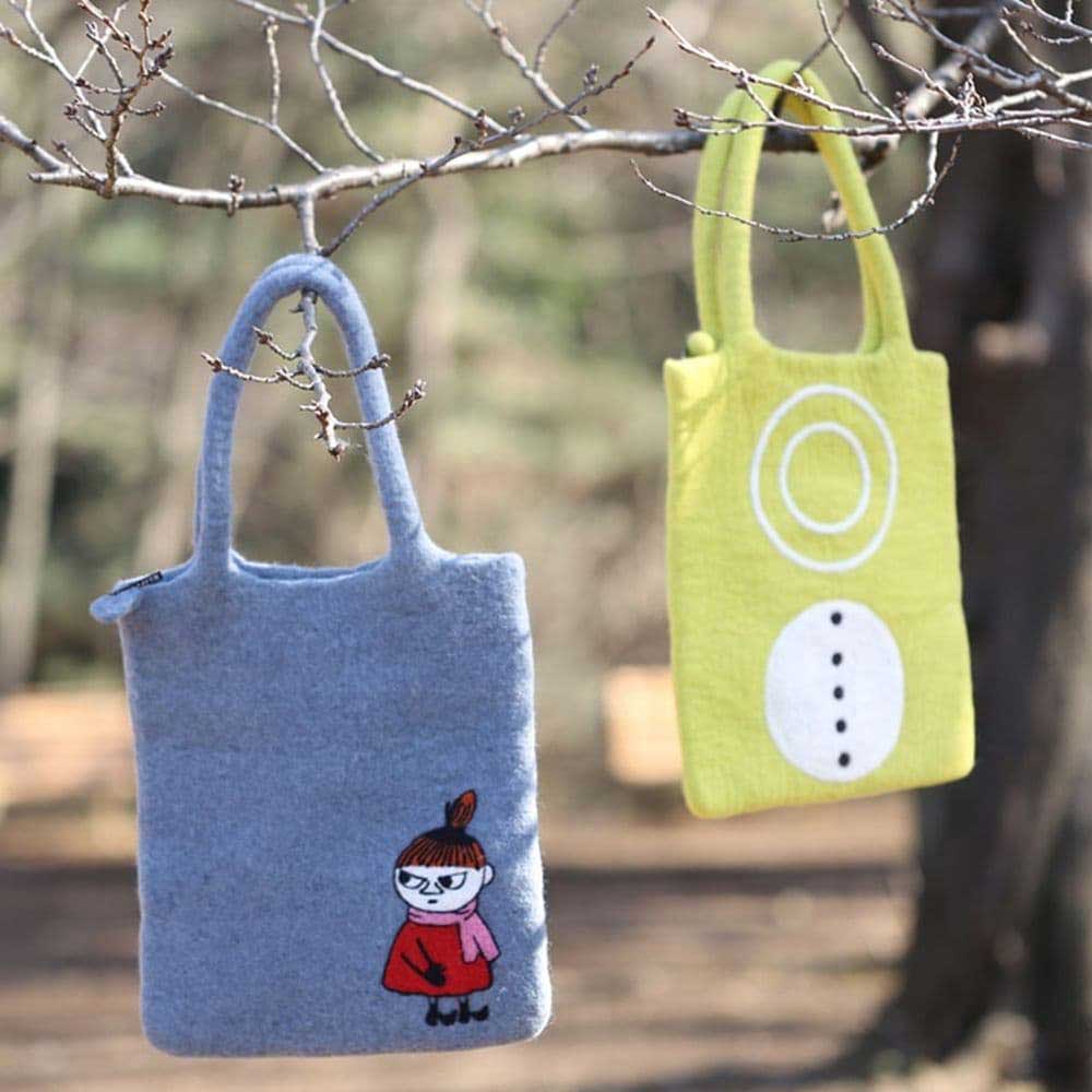 Moomin ムーミン KLIPPAN クリッパン フェルトバッグ ( スニーキーミイ / グレー )