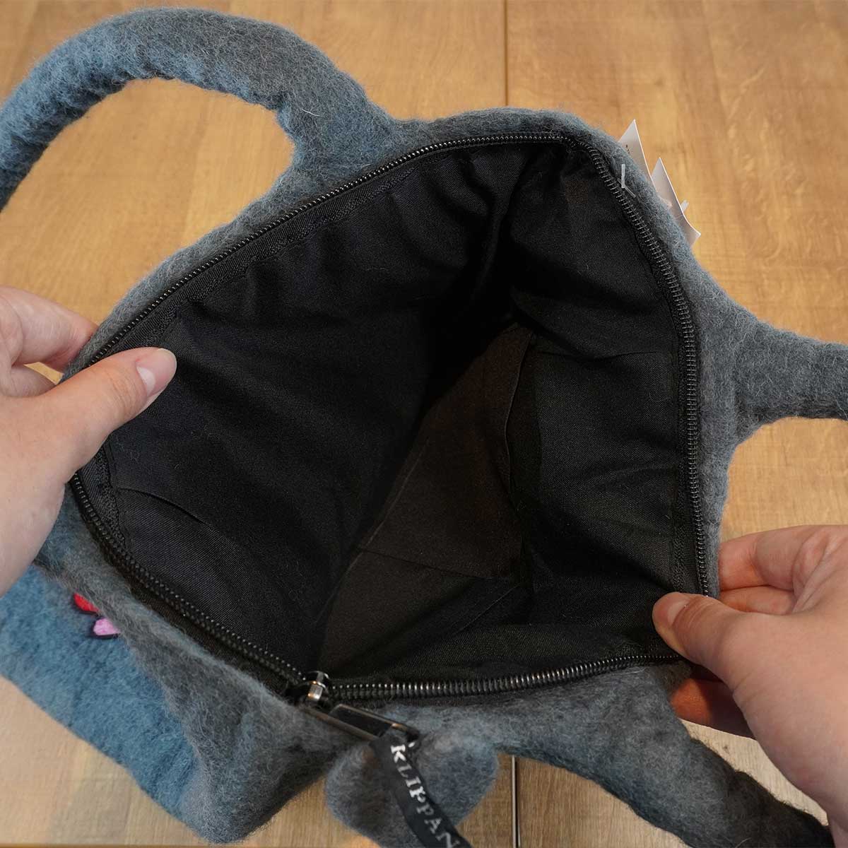 Moomin ムーミン KLIPPAN クリッパン フェルトバッグ ( スニーキーミイ / グレー )