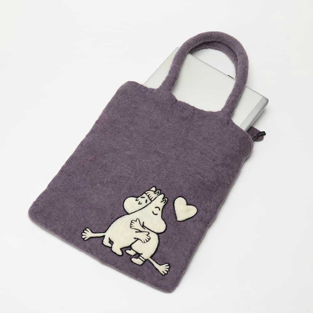 Moomin ムーミン KLIPPAN クリッパン フェルトバッグ ( ムーミンインラブ / パープル )