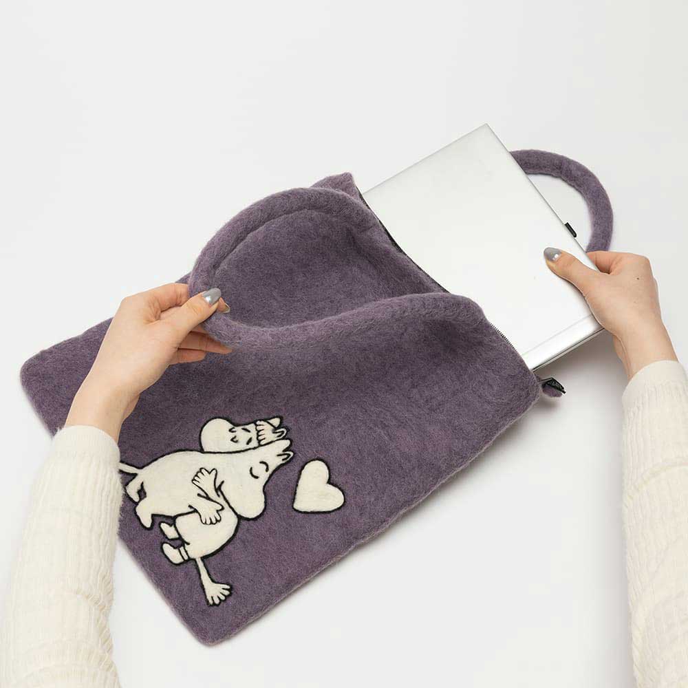 Moomin ムーミン KLIPPAN クリッパン フェルトバッグ ( ムーミンインラブ / パープル )