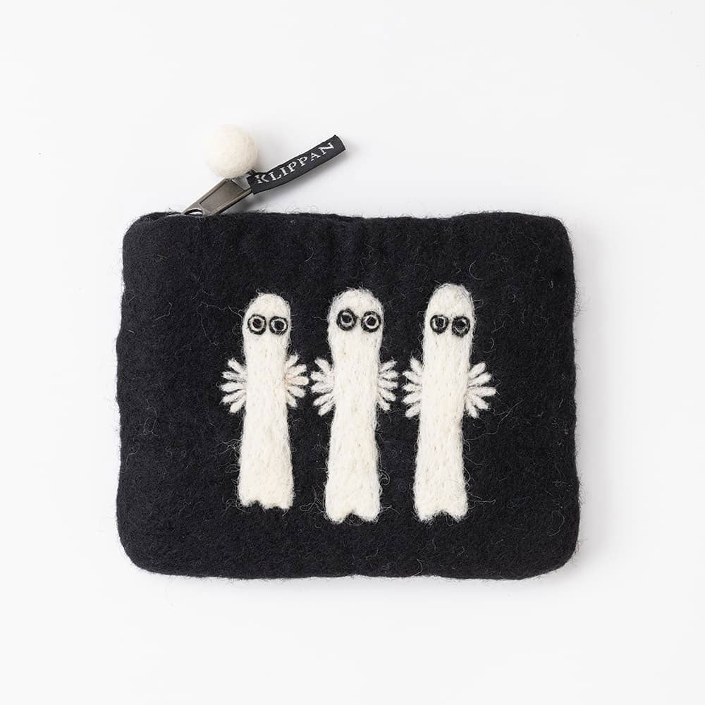 Moomin ムーミン KLIPPAN クリッパン フェルトポーチ ( ニョロニョロ / ブラック )