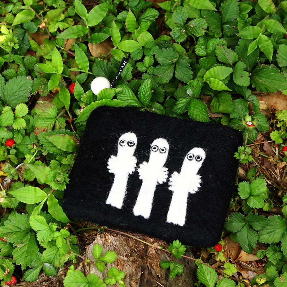 Moomin ムーミン KLIPPAN クリッパン フェルトポーチ ( ニョロニョロ / ブラック )