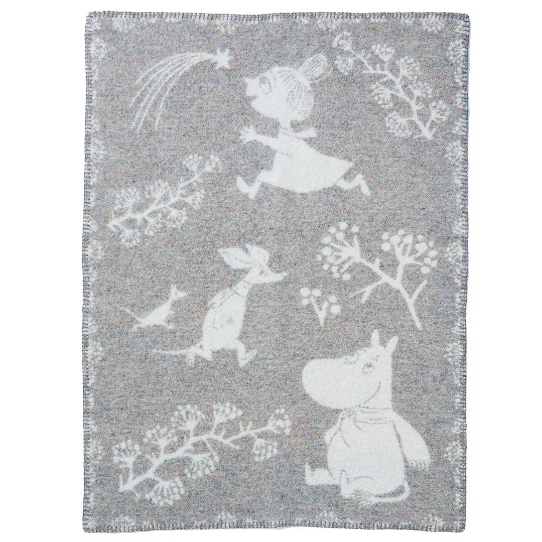 Moomin ムーミン KLIPPAN クリッパン ウールミニブランケット ( ムーミン ウィンターランド / 65×90cm / グレー )