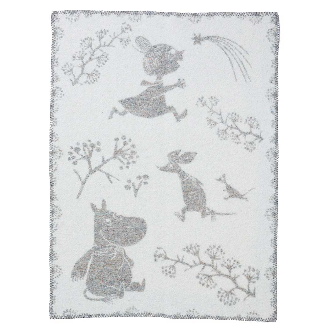 Moomin ムーミン KLIPPAN クリッパン ウールミニブランケット ( ムーミン ウィンターランド / 65×90cm / グレー )