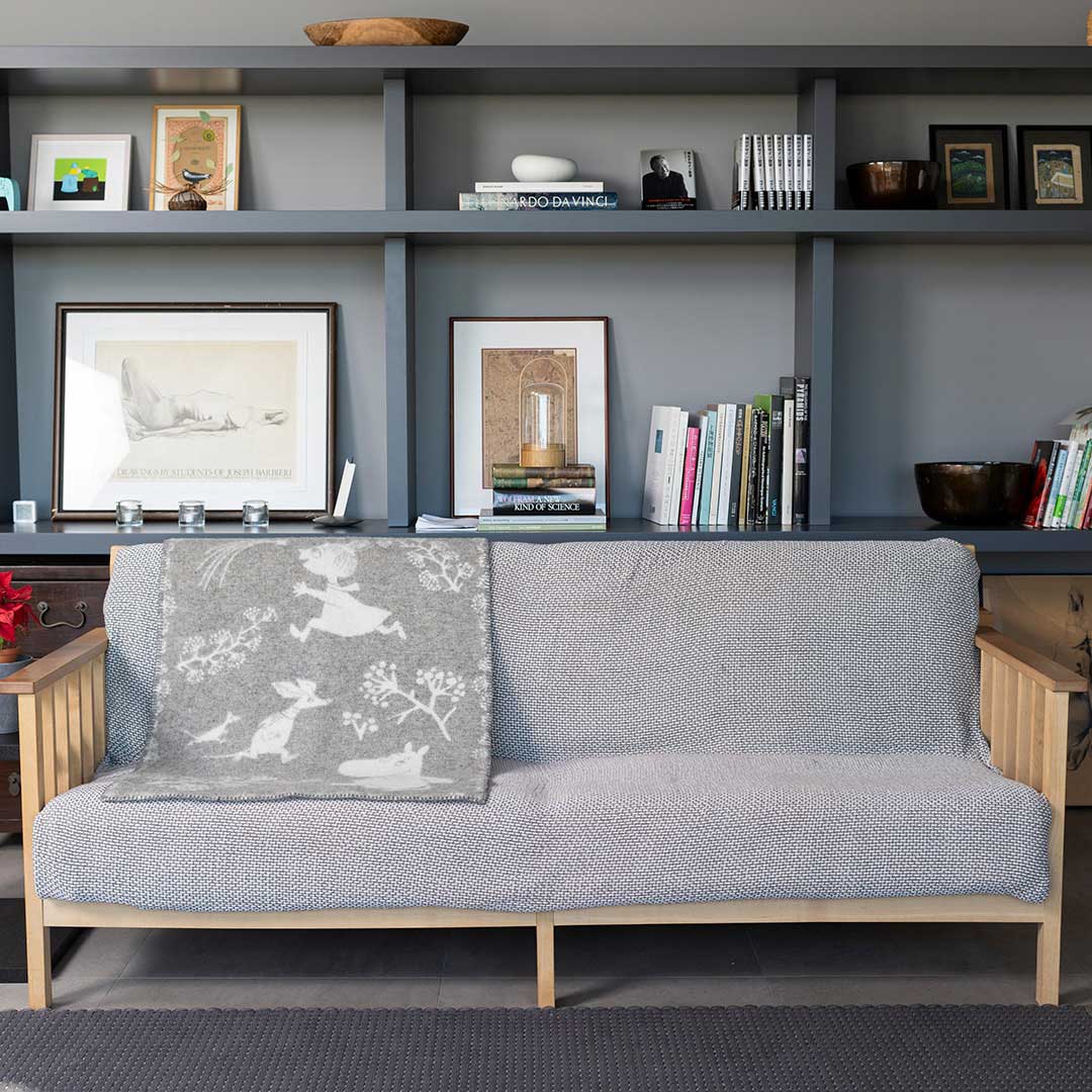 Moomin ムーミン KLIPPAN クリッパン ウールミニブランケット ( ムーミン ウィンターランド / 65×90cm / グレー )